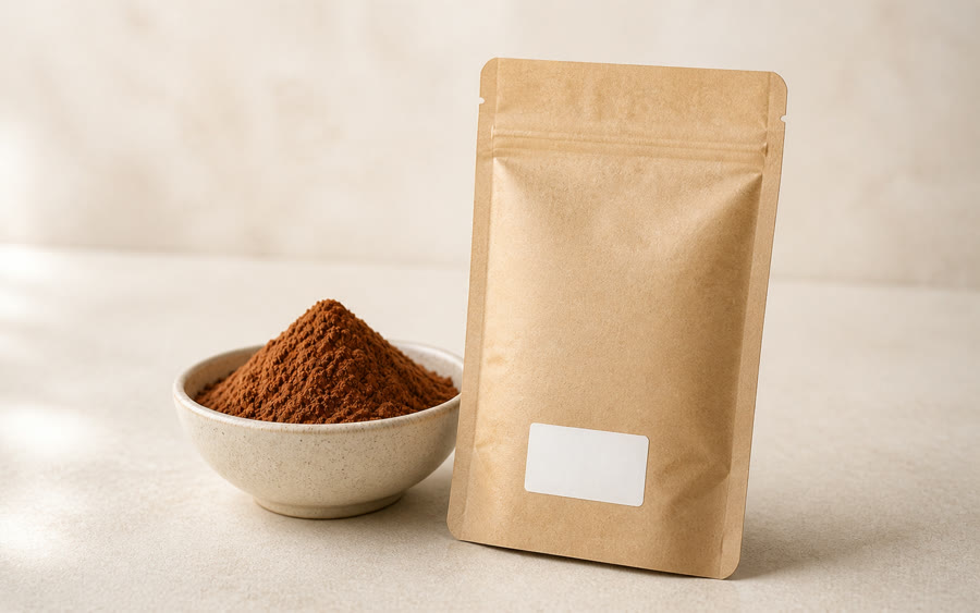 Lot & produit — sachet étiqueté avec numéro de lot